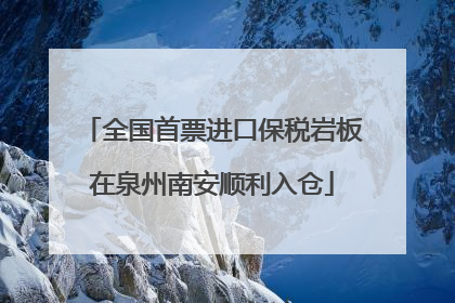 全国首票进口保税岩板在泉州南安顺利入仓